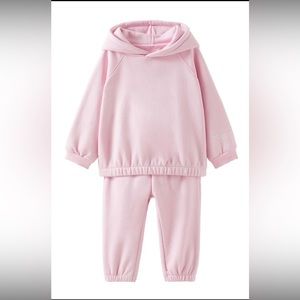 Zara kids pink blush sweatshirt and pants set 2-3
